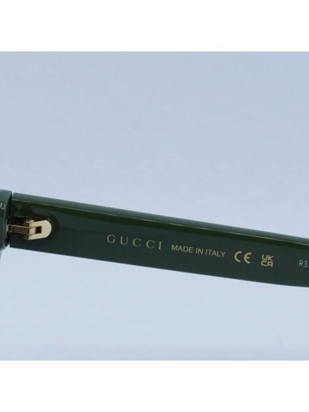 Sunglasses Gucci GG1345S 007 Sunglasses Green Square Frame, Grey Lenses